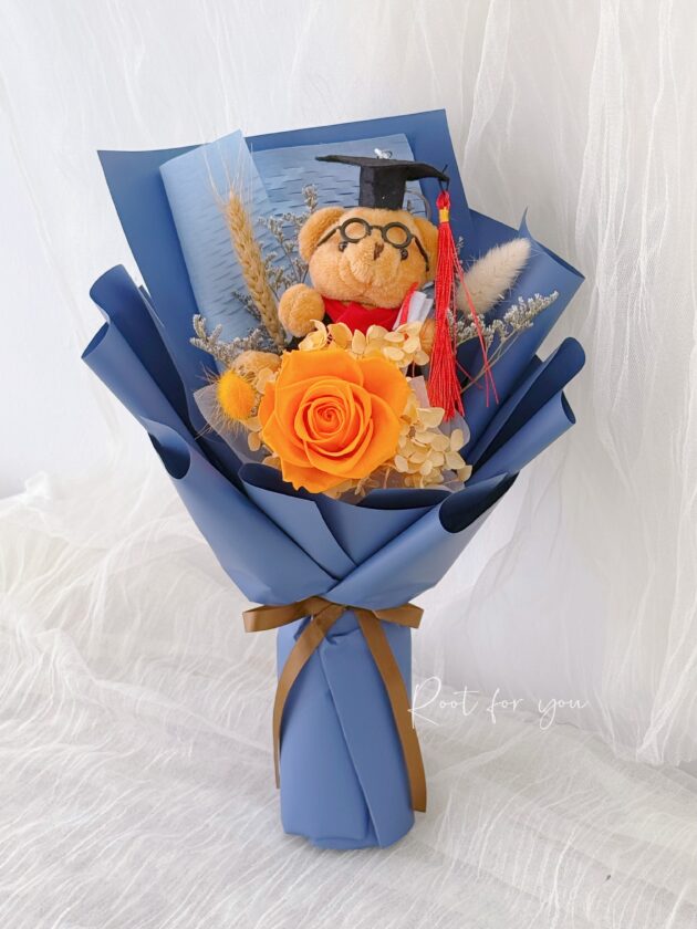 graduation preserved flower bouquet Petite