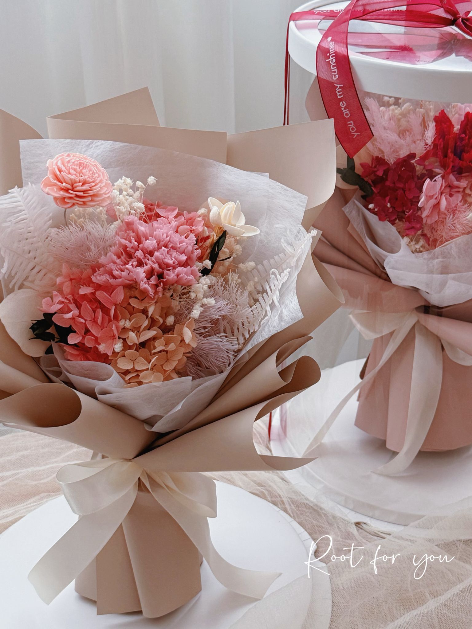 Preserved carnation bouquet
